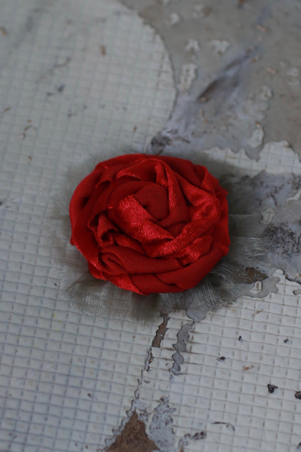 ARCHIVIO J.M.Ribot flower brooch series PAJMR3 red F01/XHBZ-HONG